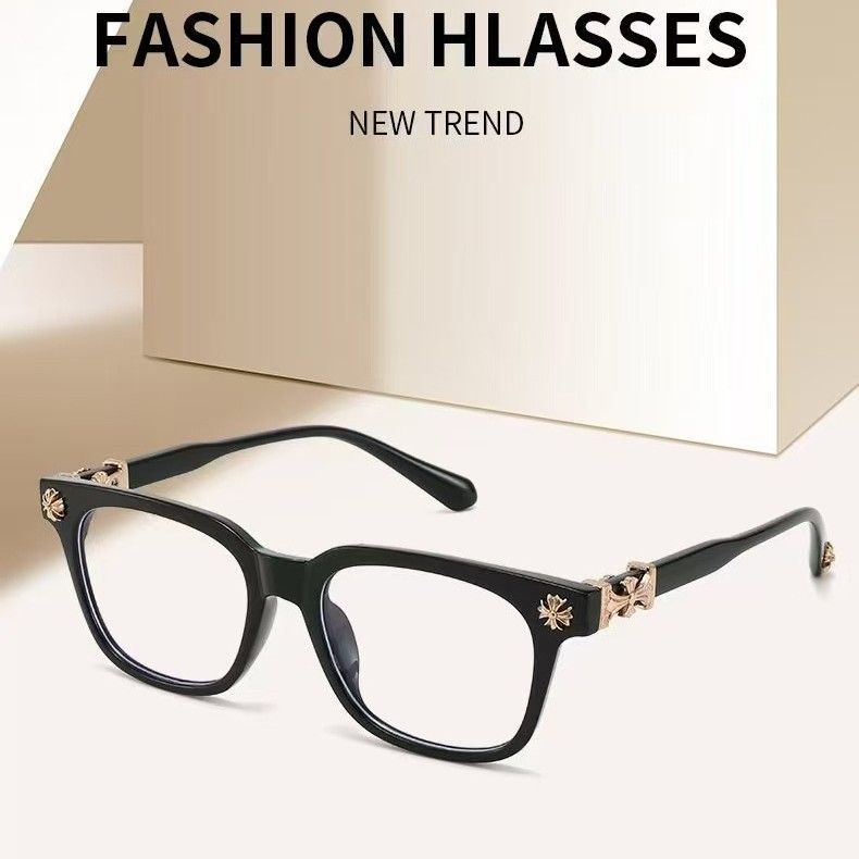 Original Trendy Chrome Glasses Fashion Eyewear Frame Glasses Unisex Hip Hop Glasses For Gift