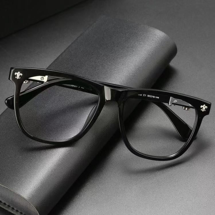 Original Trendy Chrome Glasses Fashion Eyewear Frame Glasses Unisex Hip Hop Glasses For Gift
