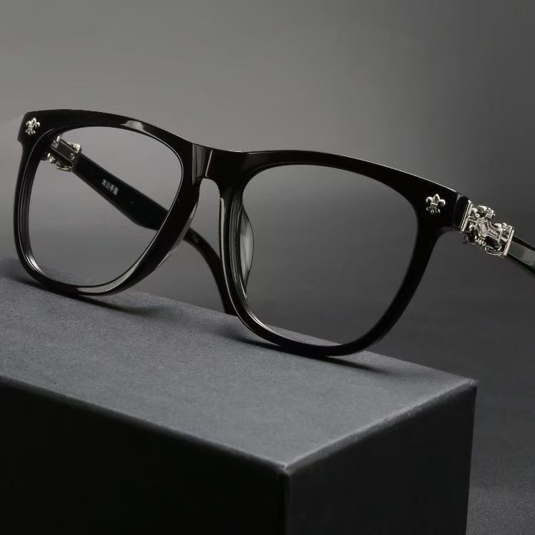 Original Trendy Chrome Glasses Fashion Eyewear Frame Glasses Unisex Hip Hop Glasses For Gift