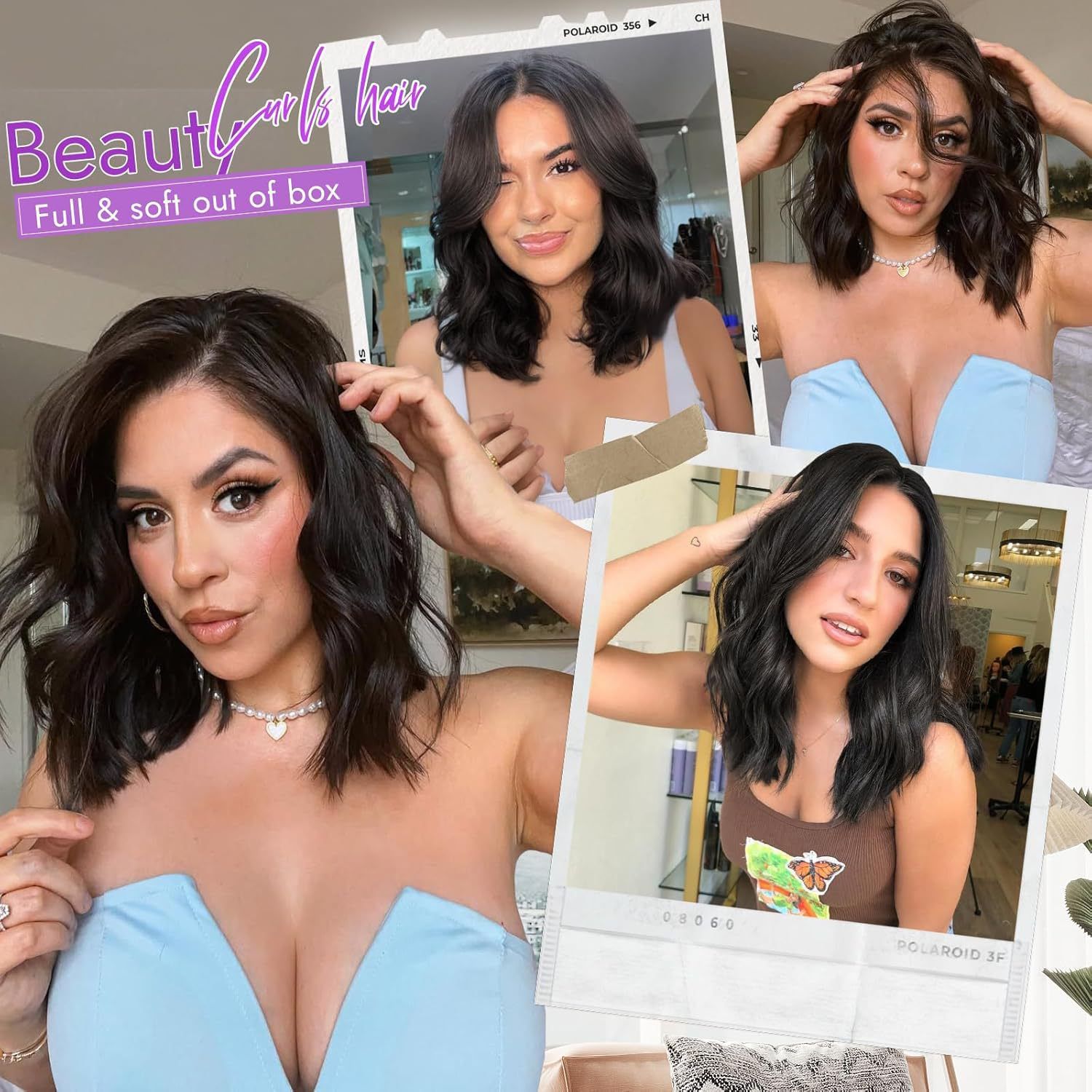 12Inch Wigs Fuffy Short Curly Hair Wig Synthetic Small Curly Wigs African Curls Hairstyles For Gift