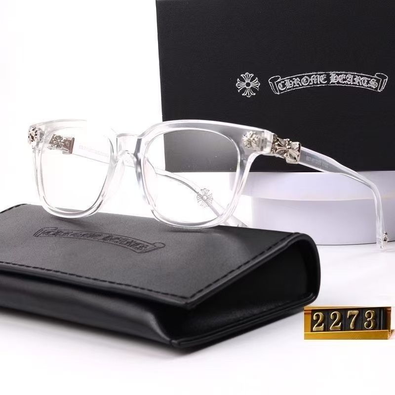 Original Trendy Chrome Glasses Fashion Eyewear Frame Glasses Unisex Hip Hop Glasses For Gift