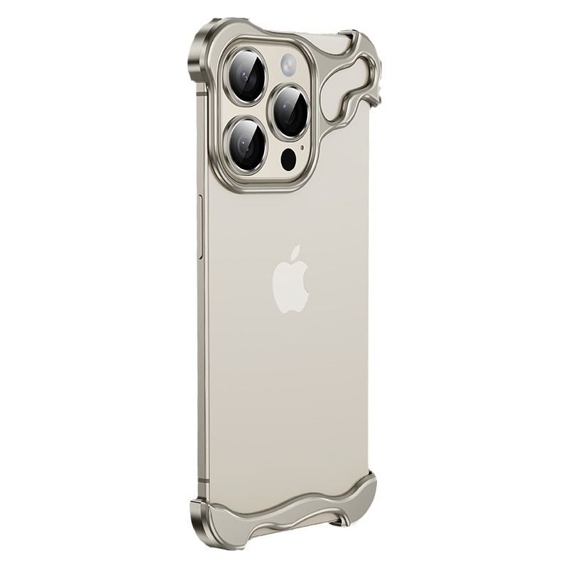 Luxury Irregular Aluminum Alloy Bumper Phone Case For IPhone 12 13 14 15 16 17 Pro Max 17Air Lens Film Protection Metal Cover  Basic Cases