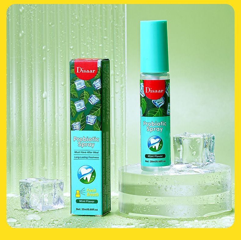 Disaar Long Lasting Oral Spray Probiotic Spray Fresh Breath Grape Flavor Mouth Spray Remove Oral Odor Bad Breath Portable Freshener Breath Freshener