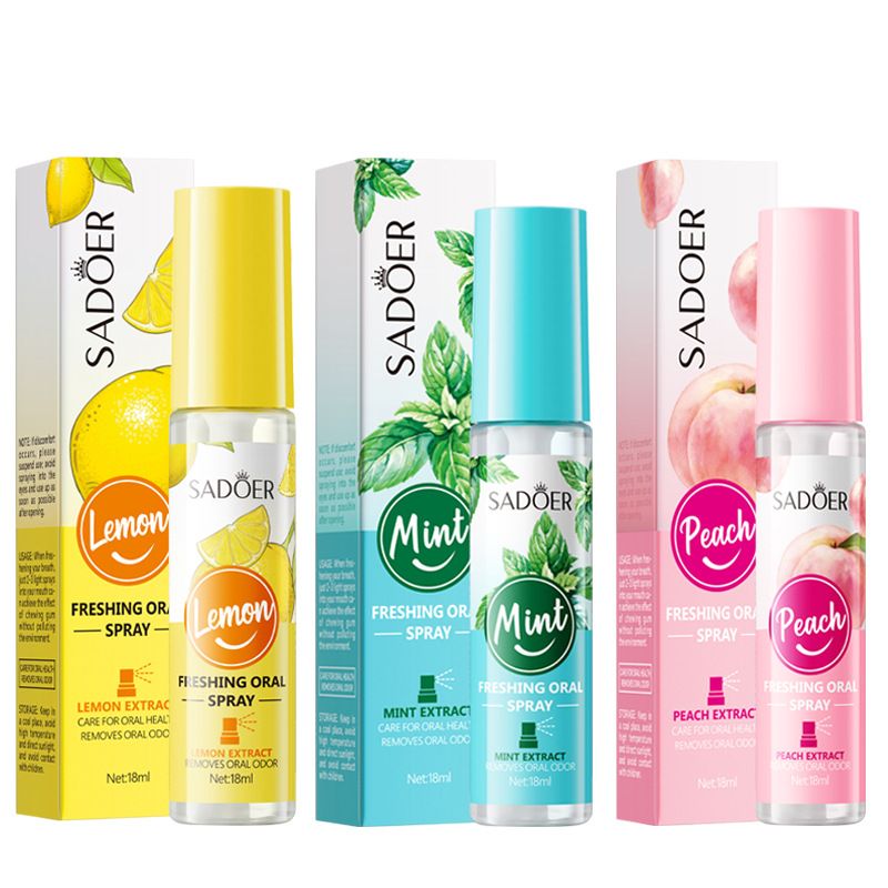 Peach Fresh Oral Fresh Spray Mouth Spray Freshener Fresh Breath Long-Lasting Breath Portable Freshener Breath Fresheners For Oral Care