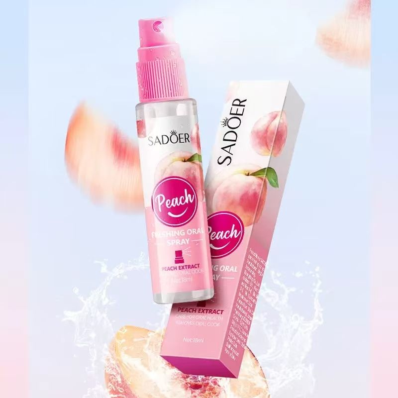 Peach Fresh Oral Fresh Spray Mouth Spray Freshener Fresh Breath Long-Lasting Breath Portable Freshener Breath Fresheners For Oral Care