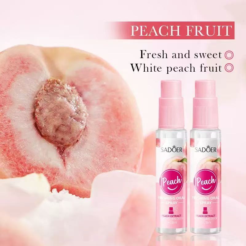 Peach Fresh Oral Fresh Spray Mouth Spray Freshener Fresh Breath Long-Lasting Breath Portable Freshener Breath Fresheners For Oral Care