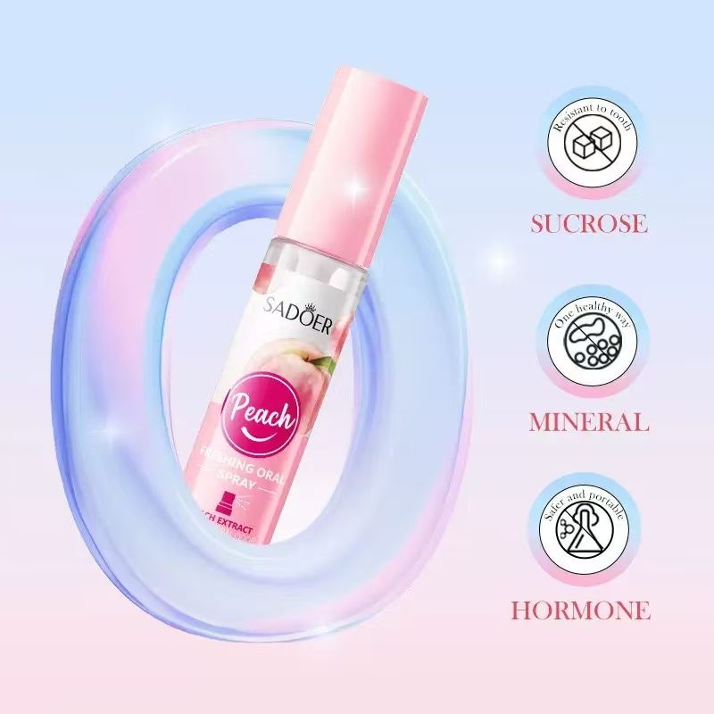 Peach Fresh Oral Fresh Spray Mouth Spray Freshener Fresh Breath Long-Lasting Breath Portable Freshener Breath Fresheners For Oral Care