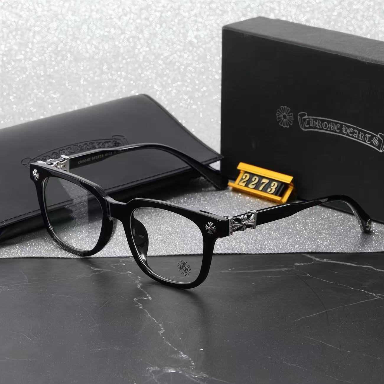 Original Trendy Chrome Glasses Fashion Eyewear Frame Glasses Unisex Hip Hop Glasses For Gift