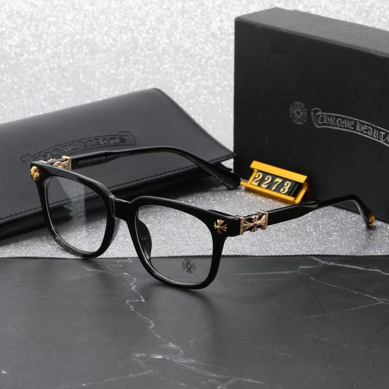 Original Trendy Chrome Glasses Fashion Eyewear Frame Glasses Unisex Hip Hop Glasses For Gift