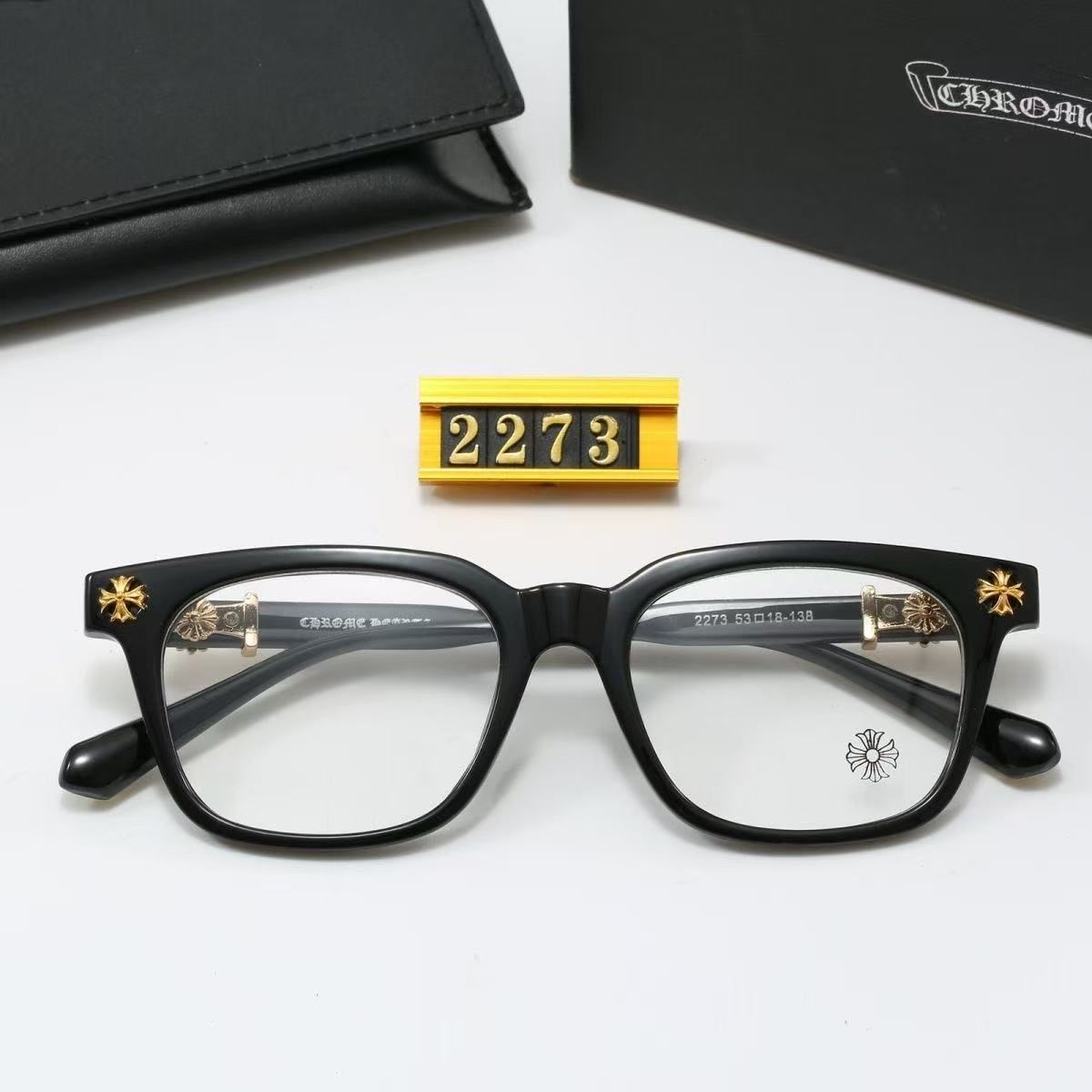 Original Trendy Chrome Glasses Fashion Eyewear Frame Glasses Unisex Hip Hop Glasses For Gift