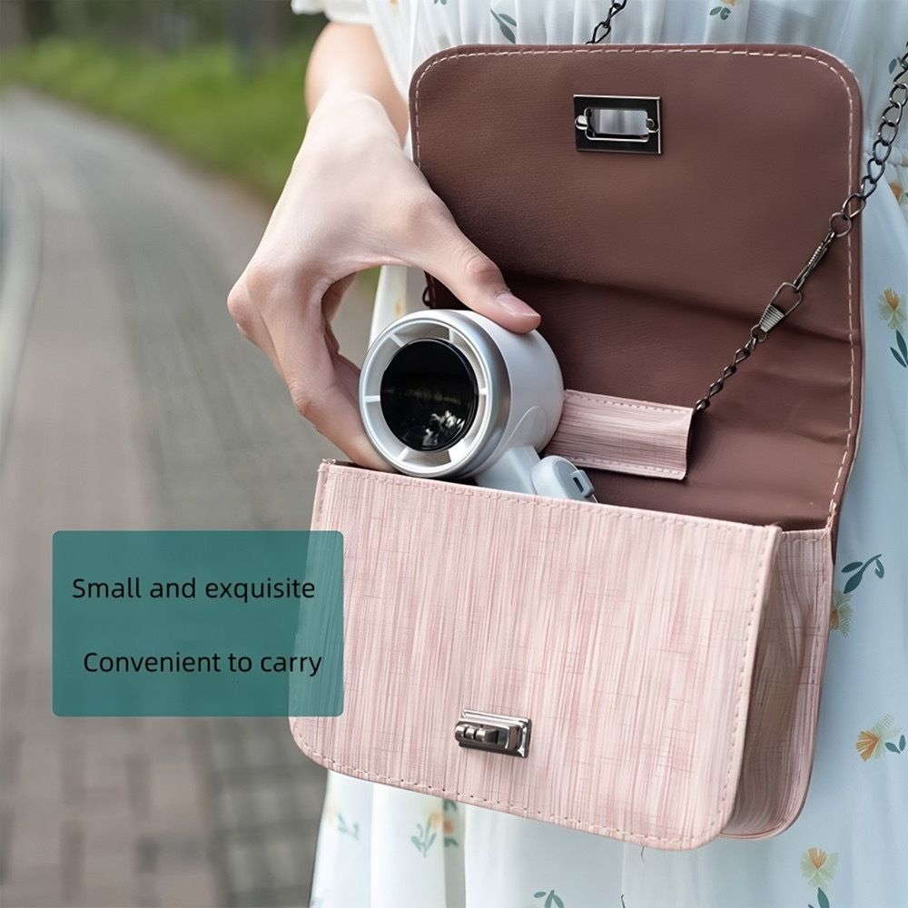 New High-speed Handheld Fan Led Display Hanging Neck Fan Outdoor Folding Desktop Mini Fan Folding Powerful Turbo Fan Usb Fans Gift