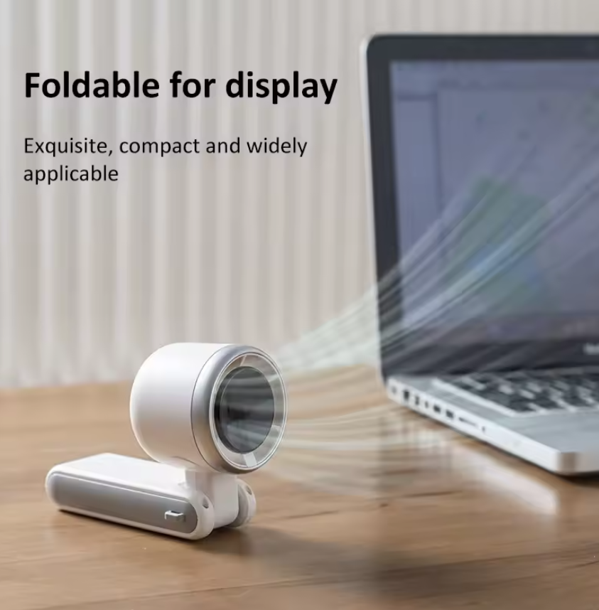 New High-speed Handheld Fan Led Display Hanging Neck Fan Outdoor Folding Desktop Mini Fan Folding Powerful Turbo Fan Usb Fans Gift