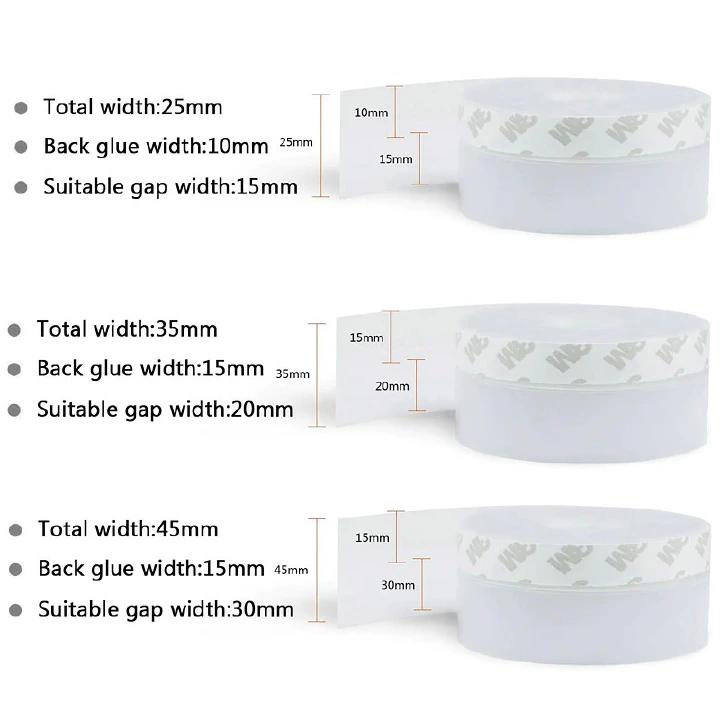 5M Door shieldWind Sealing Tape 1.4inch Door Bottom Seal Strip Weather Window Rubber Seal Weatherstrip Windproof Dust Self Adhesive