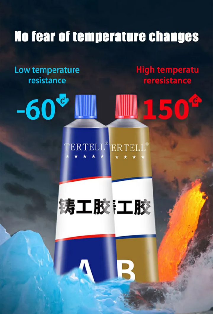 Metal Repair Glue Casting AB Glue Cast Iron High Strength Cold Weld Industrial Repair Agent Repairing Adhesive Heat Resistance