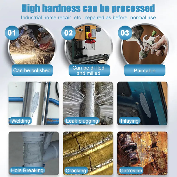 Metal Repair Glue Casting AB Glue Cast Iron High Strength Cold Weld Industrial Repair Agent Repairing Adhesive Heat Resistance