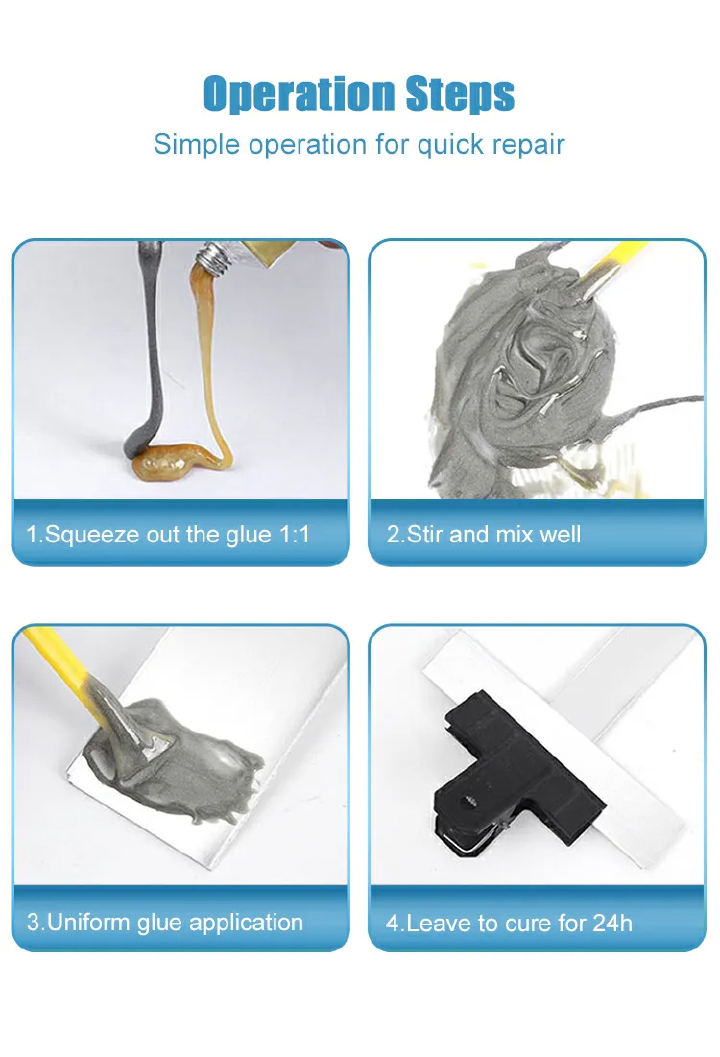 Metal Repair Glue Casting AB Glue Cast Iron High Strength Cold Weld Industrial Repair Agent Repairing Adhesive Heat Resistance