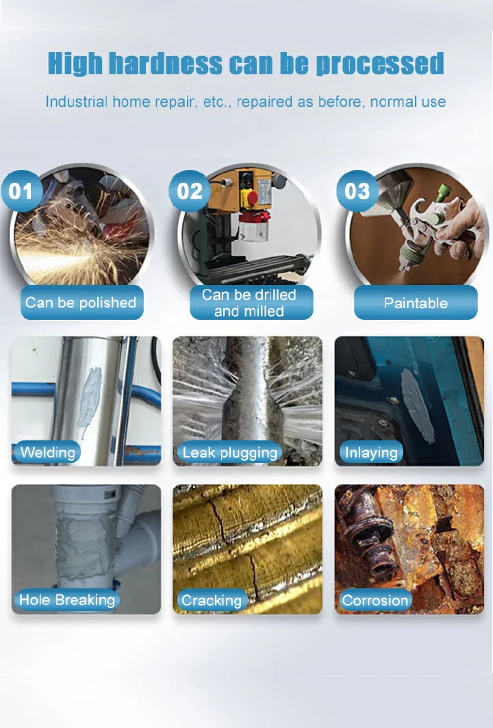 Metal Repair Glue Casting AB Glue Cast Iron High Strength Cold Weld Industrial Repair Agent Repairing Adhesive Heat Resistance