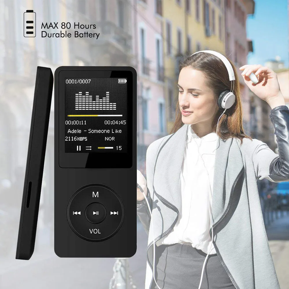 128g MP3 player, LCD screen, FM radio, video, high-fidelity player, games, movies, e-books, music player, built-in microphone.
