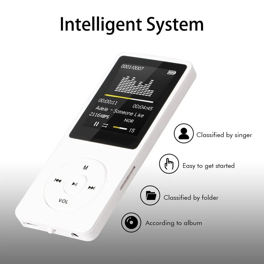 128g MP3 player, LCD screen, FM radio, video, high-fidelity player, games, movies, e-books, music player, built-in microphone.
