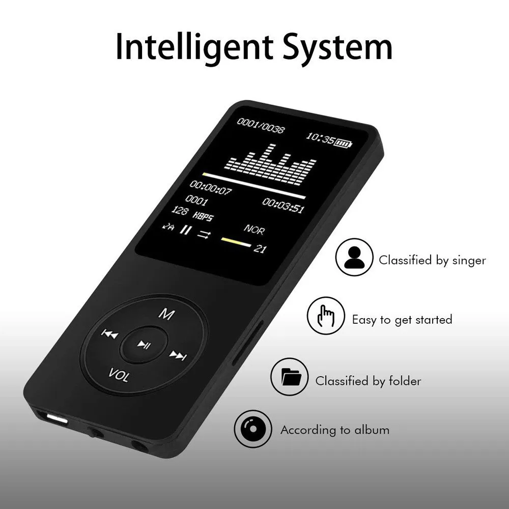 128g MP3 player, LCD screen, FM radio, video, high-fidelity player, games, movies, e-books, music player, built-in microphone.