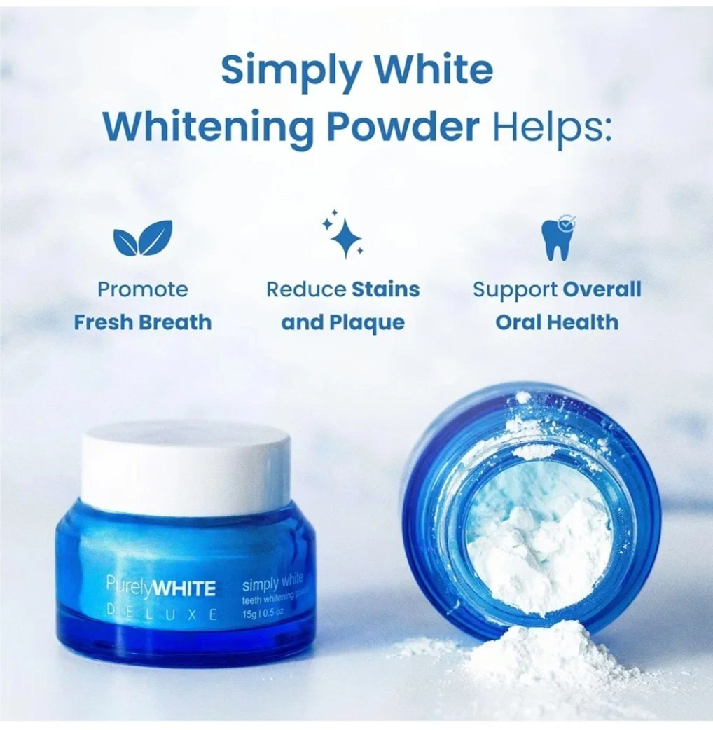 【Hot Sale】Purely White Simply White Teeth Whitening Powder - 0.5 oz | Professional Grade Stain Removal | Achieve 8 Shades Whiter in 7 Days | Natural Formula Safe for Sensitive Teeth | Thousands of Sat