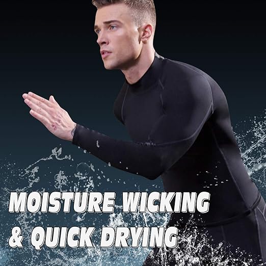 Men's Compression Shirts Long Sleeve Athletic Workout Tops Gym Undershirts