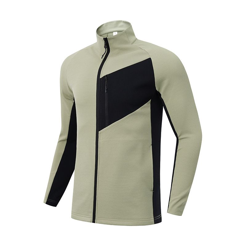 Outdoor Casual Jacket Men Quick Dry Athletic Running Jacket Slim-fit Stand-up Collar Zipper Jacket