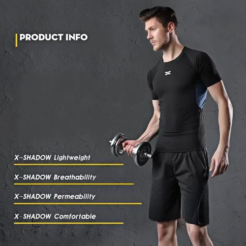 Men's Compression Shirts, Short Sleeve Athletic Compression Tops Dry Workout T Shirt