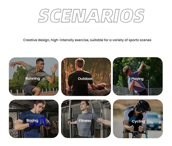 Men's Workout Running Shirts Sports Gym Athletic Short Sleeve Dry Fit Moisture Wicking