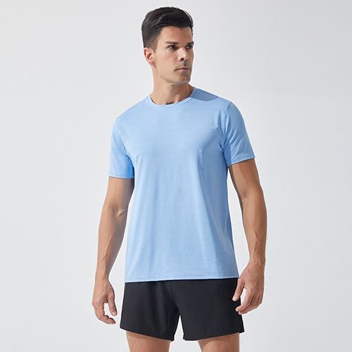 Men's Workout Running Shirts Sports Gym Athletic Short Sleeve Dry Fit Moisture Wicking