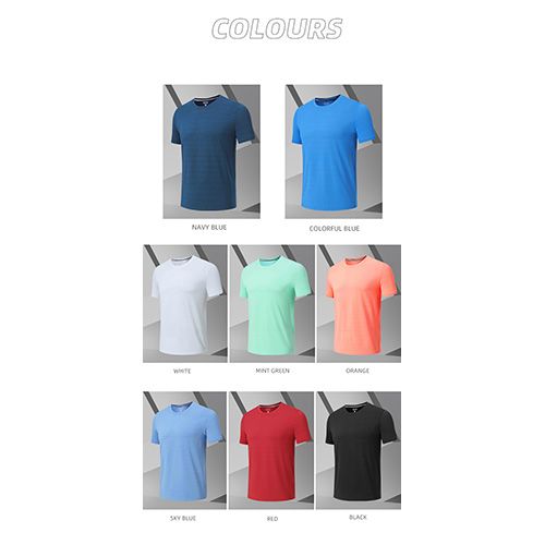 Men's Workout Running Shirts Sports Gym Athletic Short Sleeve Dry Fit Moisture Wicking