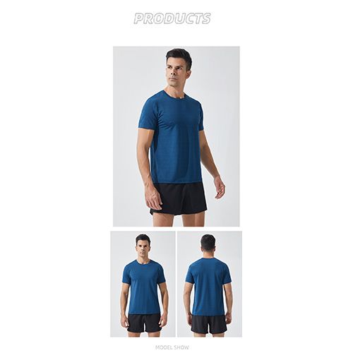 Men's Workout Running Shirts Sports Gym Athletic Short Sleeve Dry Fit Moisture Wicking
