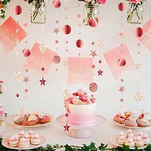 （48pcs 156inch） * 3 String Twinkle Little Star Party Garlands Glitter Hanging Moon Stars Decorations Banner Backdrop Decor for Ramadan Wedding Xmas Birthday EID Graduation