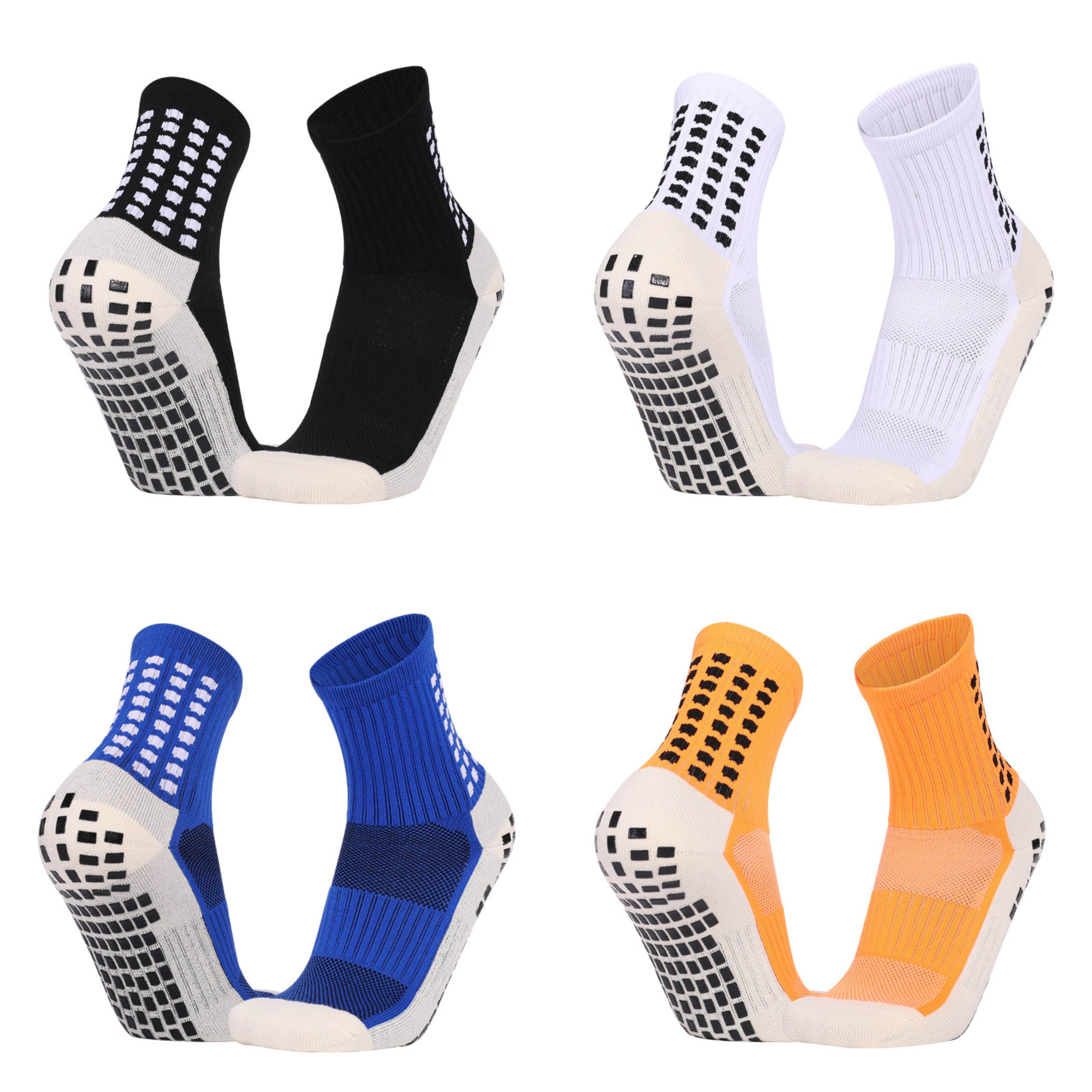 Clearance Sale 4 Pairs Professional Soccer Football Sports Socks Thickened Towel Sole Anti-odor Dot Rubber Non-slip Socks Yoga Socks  Anti-slip Thick Warm Socks Basketball Socks for Men and Women