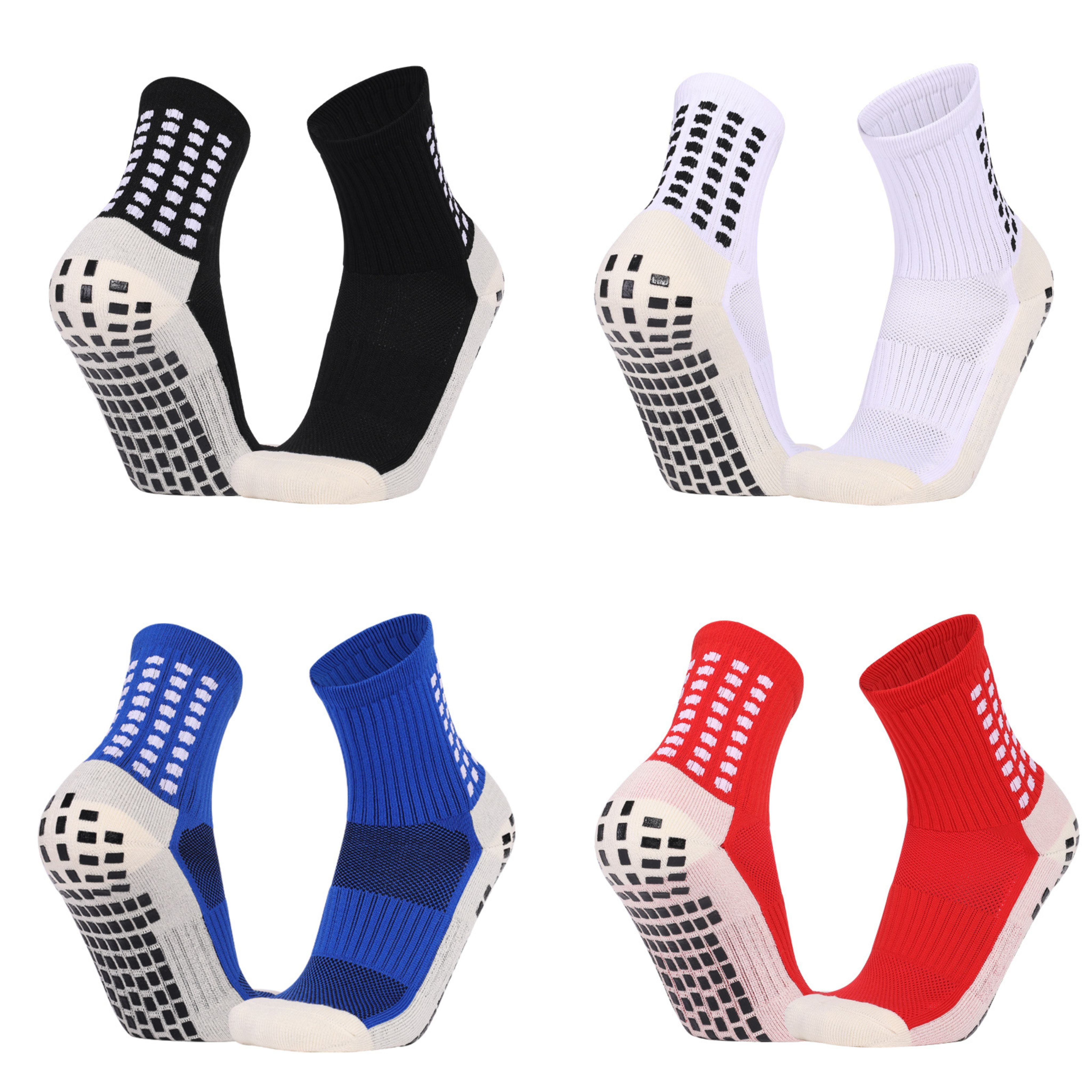 Clearance Sale 4 Pairs Professional Soccer Football Sports Socks Thickened Towel Sole Anti-odor Dot Rubber Non-slip Socks Yoga Socks  Anti-slip Thick Warm Socks Basketball Socks for Men and Women