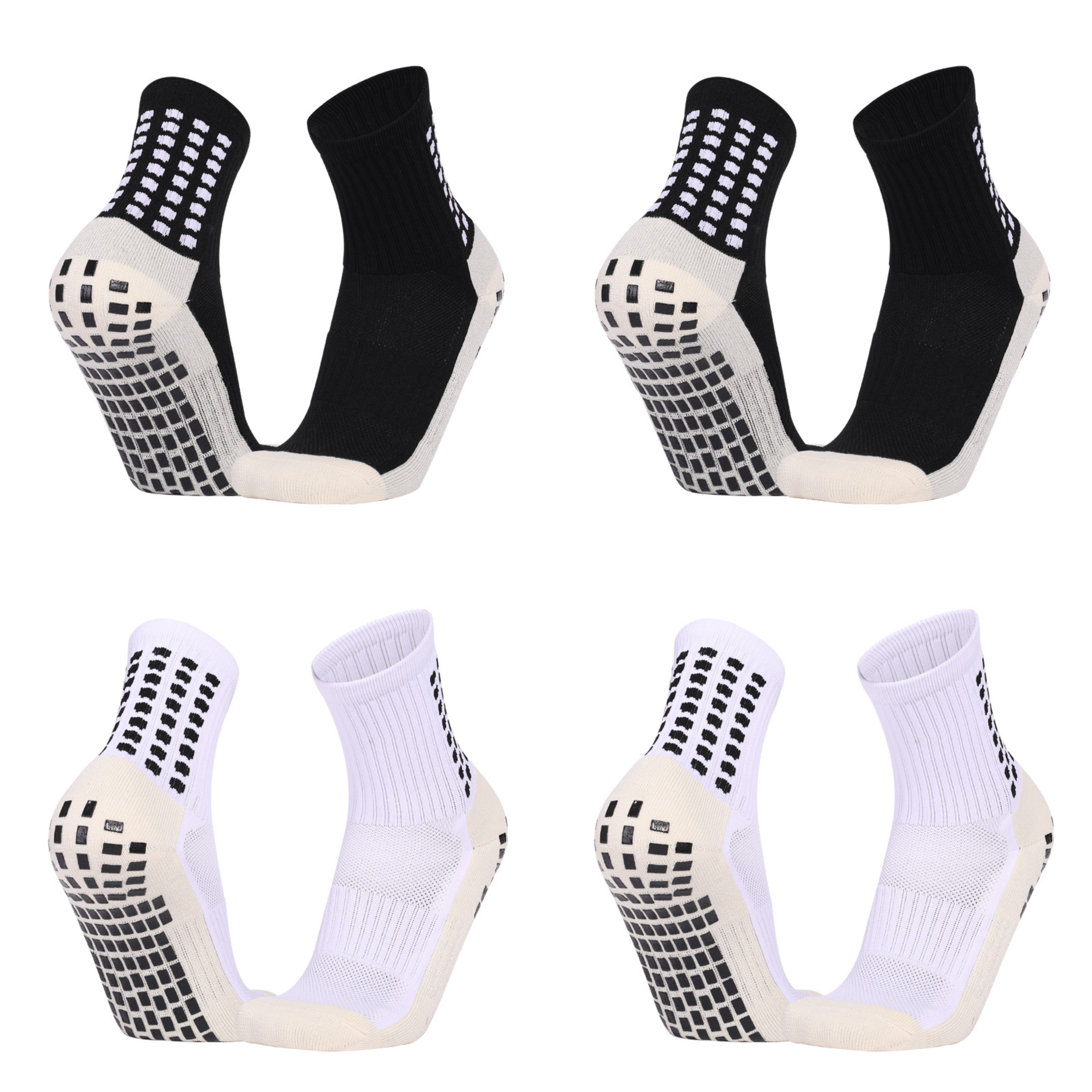Clearance Sale 4 Pairs Professional Soccer Football Sports Socks Thickened Towel Sole Anti-odor Dot Rubber Non-slip Socks Yoga Socks  Anti-slip Thick Warm Socks Basketball Socks for Men and Women