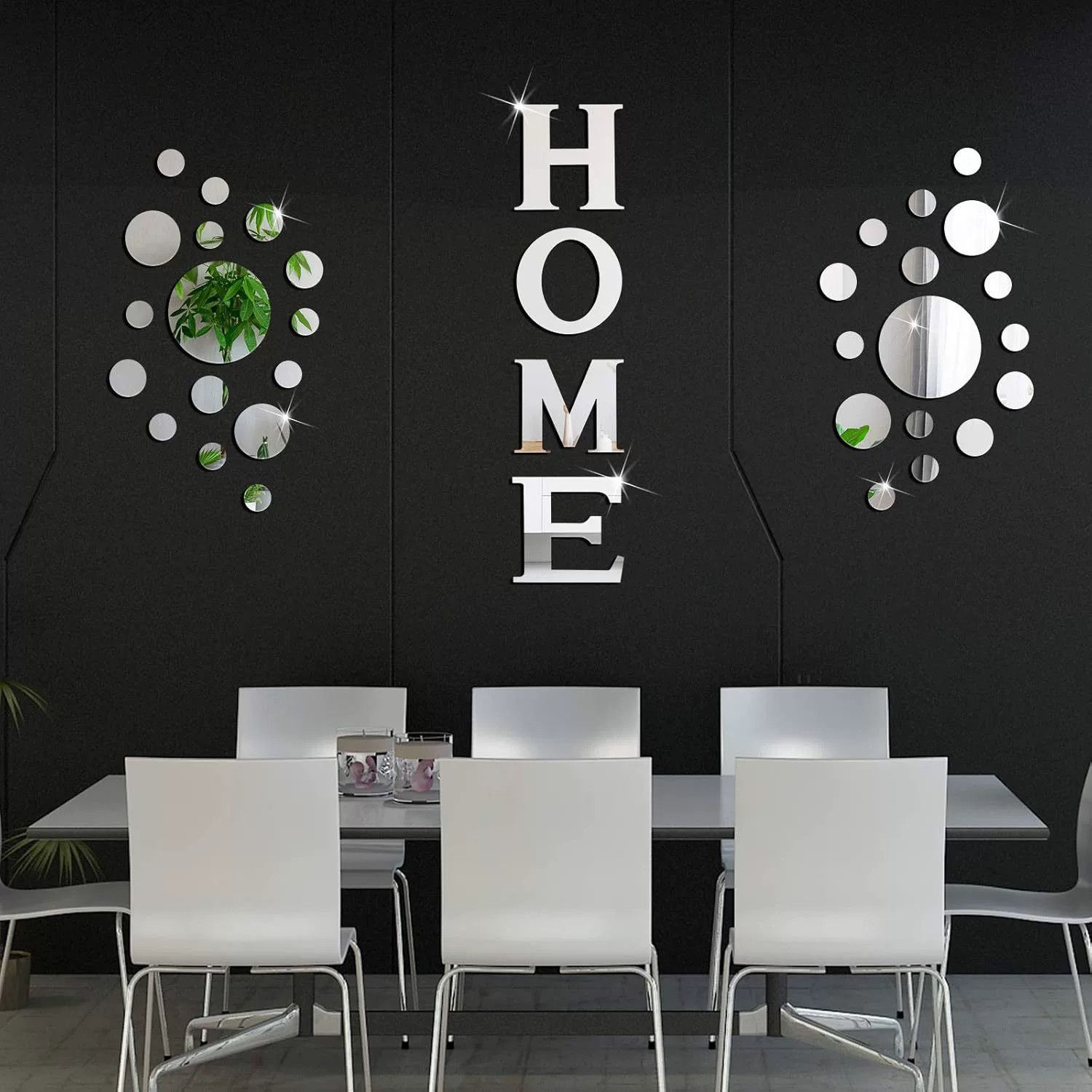 HOME Circle Acrylic Mirror Wall Sticker Self-Adhesive Creative Decorative Sticker for Bedroom and Living Room Background Walls Sticker