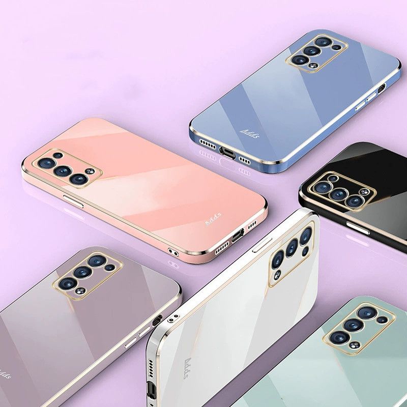 OPPO Reno Phone Case Silicone Phone Cover for OPPO A57  RENO6Z RENO 8T Screen Protection for Mobile Phones Shockproof Bumper Plating TPU Cover
