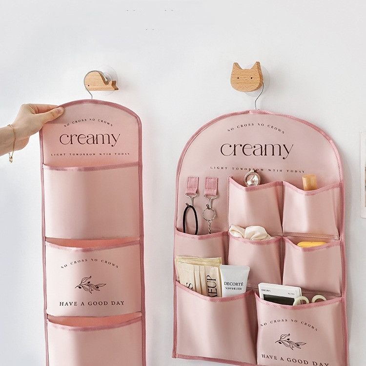 Multi-Purpose Fabric Wall Organizer Creative Hanging Storage Bag for Bedside, Door Back & Wall Decoration Accessory Organizers Behind the Door Storage Bag Wall Hanging Bag