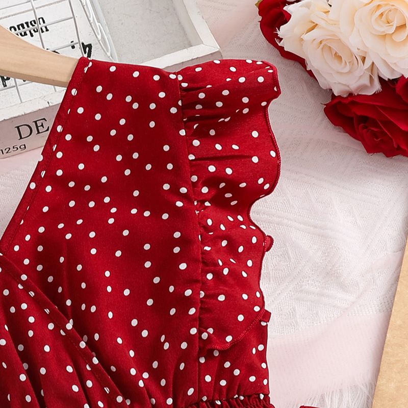 Girls' Summer Dress Flutter Sleeve V-Neck Polka Dot Princess Dress with Waist-Defining for 8-12 Years Old Big Girls Clothing
Fashion Dresses for Daily Wear Kids Birthday Gift