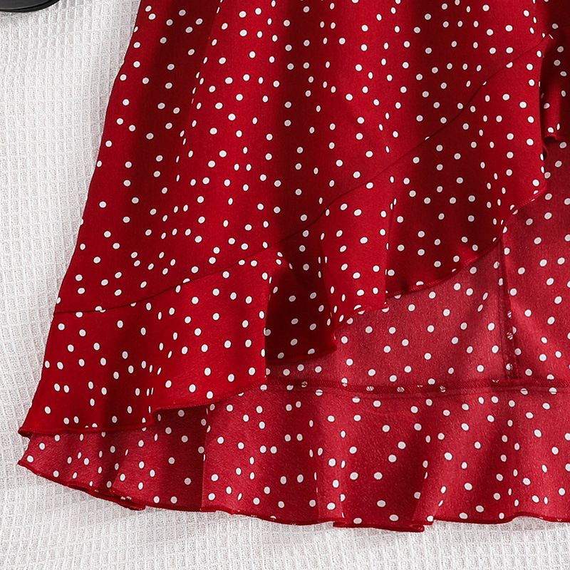Girls' Summer Dress Flutter Sleeve V-Neck Polka Dot Princess Dress with Waist-Defining for 8-12 Years Old Big Girls Clothing
Fashion Dresses for Daily Wear Kids Birthday Gift