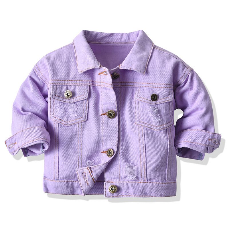 Kids Dopamine Denim Jacket Unisex Baby to 6Y, Spring Fall Button-Up Outerwear Kids Coat Fashion Clothing for Boys and Girls