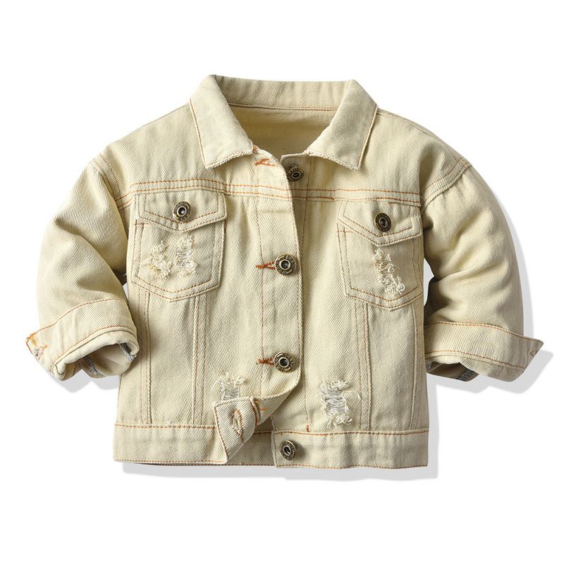 Kids Dopamine Denim Jacket Unisex Baby to 6Y, Spring Fall Button-Up Outerwear Kids Coat Fashion Clothing for Boys and Girls