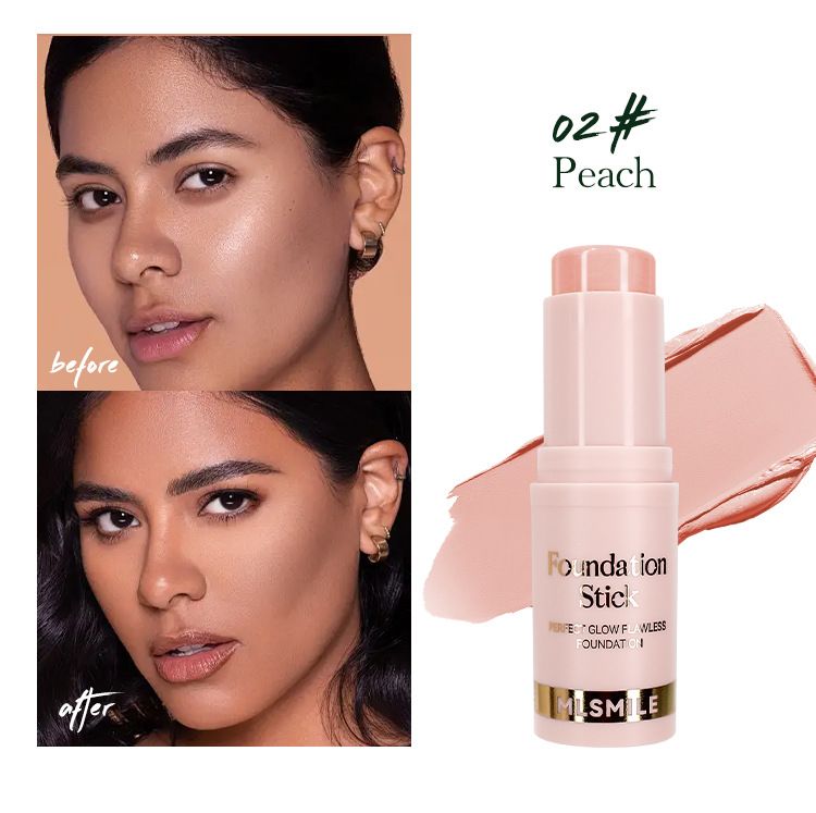 6-Color Foundation Stick Waterproof Sweat-Resistant Brightening and Contouring Concealer Stick with Lightweight Matte Finish Face Make Up