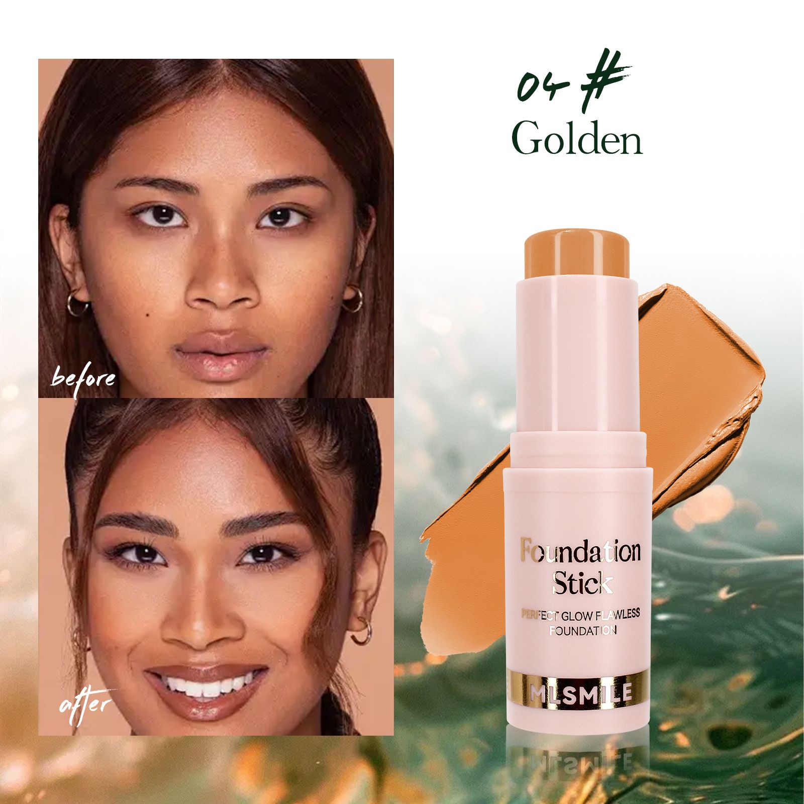 6-Color Foundation Stick Waterproof Sweat-Resistant Brightening and Contouring Concealer Stick with Lightweight Matte Finish Face Make Up