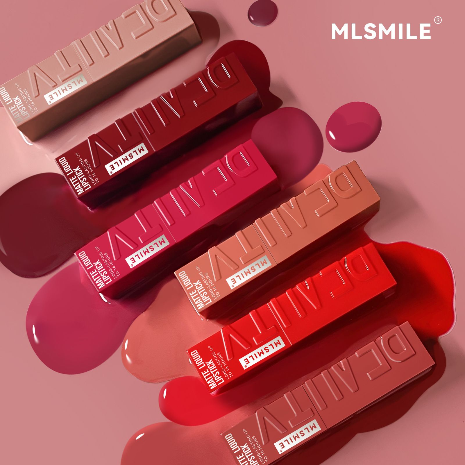 Matte Liquid Lipstick Long-Lasting Non-Sticky Waterproof Lip Gloss Smudge-Proof Kiss-Proof Make Up Products 6ml