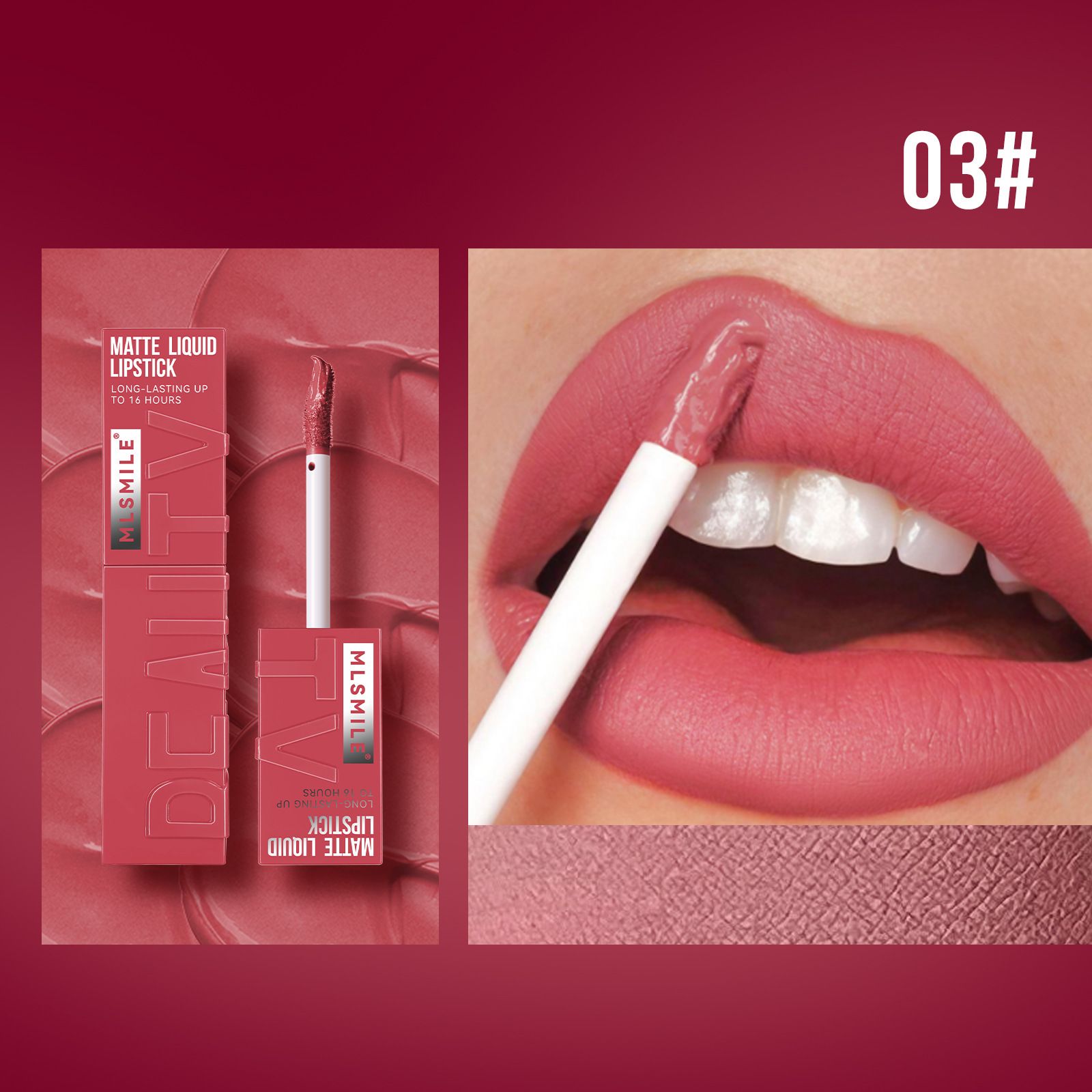 Matte Liquid Lipstick Long-Lasting Non-Sticky Waterproof Lip Gloss Smudge-Proof Kiss-Proof Make Up Products 6ml