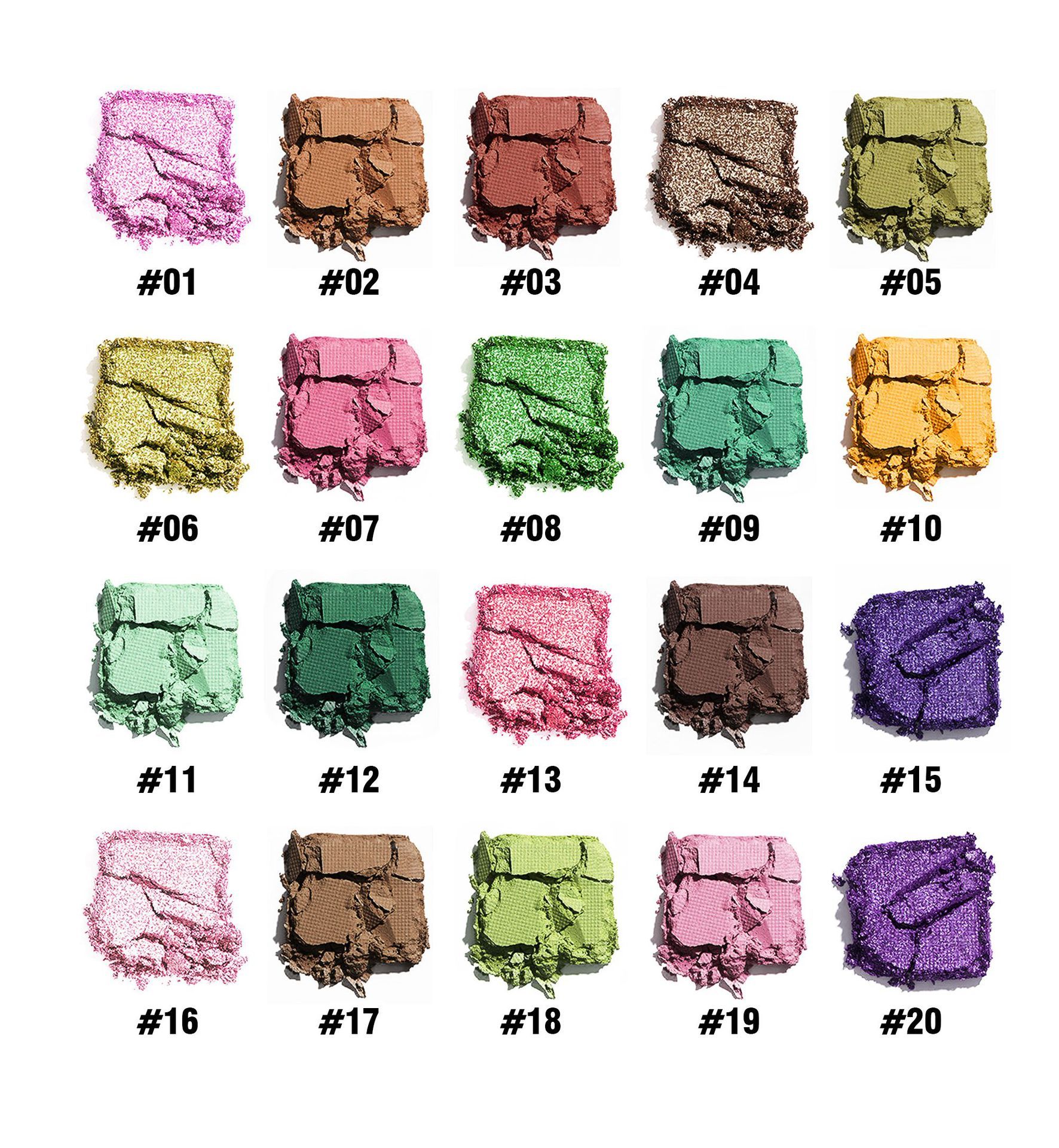 20-Color Eyeshadow Palette Matte & Shimmer Multi-Use with Highlighter & Contour All-in-One Sparkling Eyeshadows Lustrous Eyes Make Up
