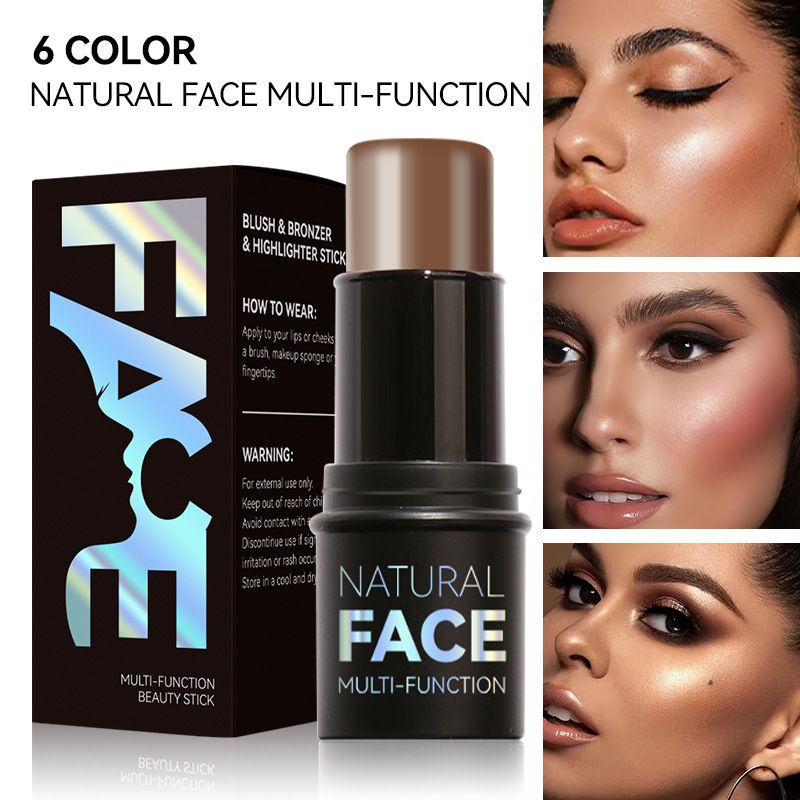 Multi-Functional Highlight & Contour Stick 3D Face Sculpting Nose Shading Under-Eye Brightening Blush Makeup Pen Highlighter Highlight Stick