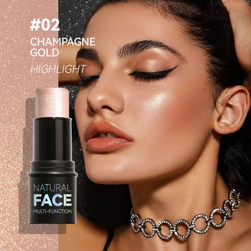 Multi-Functional Highlight & Contour Stick 3D Face Sculpting Nose Shading Under-Eye Brightening Blush Makeup Pen Highlighter Highlight Stick